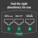 Depend Night Defense Adult Diapers, Incontinence Underwear for Men, Disposable, Overnight, Small/Medium, Grey, 16 Count, Packaging May Vary