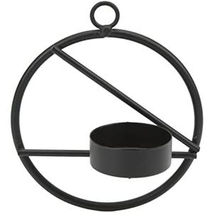 Black Modern Minimalist Metal Round Candle Holder, Candle Holder, Wall Hanging DecorationTea Light Candelabro for Living Room Home Decor Set of 5