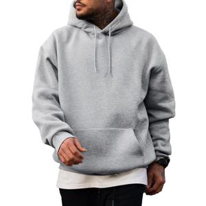 JMIERR Mens Casual Cotton Hooded Collar Drawstring Hoodies Pullover Sweatshirts Casual Long Sleeve Shirts, 4X-Large, Light Grey