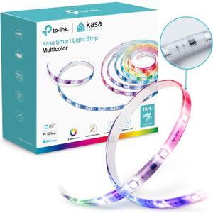 Kasa Smart LED Light Strip, 50 Color Zones RGBIC, 16.4ft Wi-Fi LED Strip Works w/ Alexa, Google Home & SmartThings, High Brightness, 16M Colors, PU Coating, Trimmable