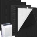 2 Pack K2 Replacement Filter Compatible with LUNINO K2 &TER Air MK-AP01 & DBFIT AP300 Air Purifiers, 3-Stage Double-sided HEPA Filters & 2 Washable Carbon Pre-filters