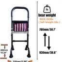 Stand Assist Aid for Elderly; Couch Toilet Assist Rails; Quad Canes Mobility Aids for Short Indoor Movements; Height Adjustable; Weight 5lbs Bear 350lbs. (It is Not a Walker; Not for Weak Arms)