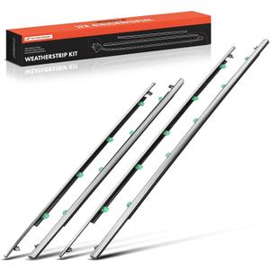 A-Premium 4PCS Window Molding Trim Weather Stripping Kit Compatible with Honda CR-V CRV 2007-2011, Chrome Outer Door Weatherstrip Window Seal Belt, Replaces 72410-SWA-A01, 72450-SWA-A01