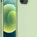 Miracase Compatible with iPhone 12 Case and iPhone 12 Pro Case, Liquid Silicone Gel Rubber Full Body Protection Shockproof Drop Protection Phone Case for iPhone 12/12 Pro 6.1 inch, Matcha Green