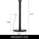 3 x Paper Towel Holder, Countertop Stainless Steel Paper Towels Tabletop Standing for Kitchen Dinning Room -Black (Black-bottom Arm)