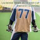 4 Pieces Lacrosse Tape Saver Butt End Plastic Lacrosse End Caps Hockey Stick Supplies, Black