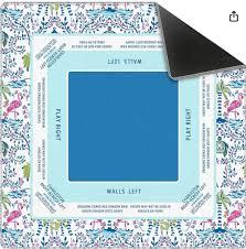 Vintage Floral Botanical Mahjong Mat 31.5x31.5 Inch, Non-Slip and Noise Reduction Mah Jong Table Mat Cover Gifts for Mahjong Lovers Poker Board Games Dominoes