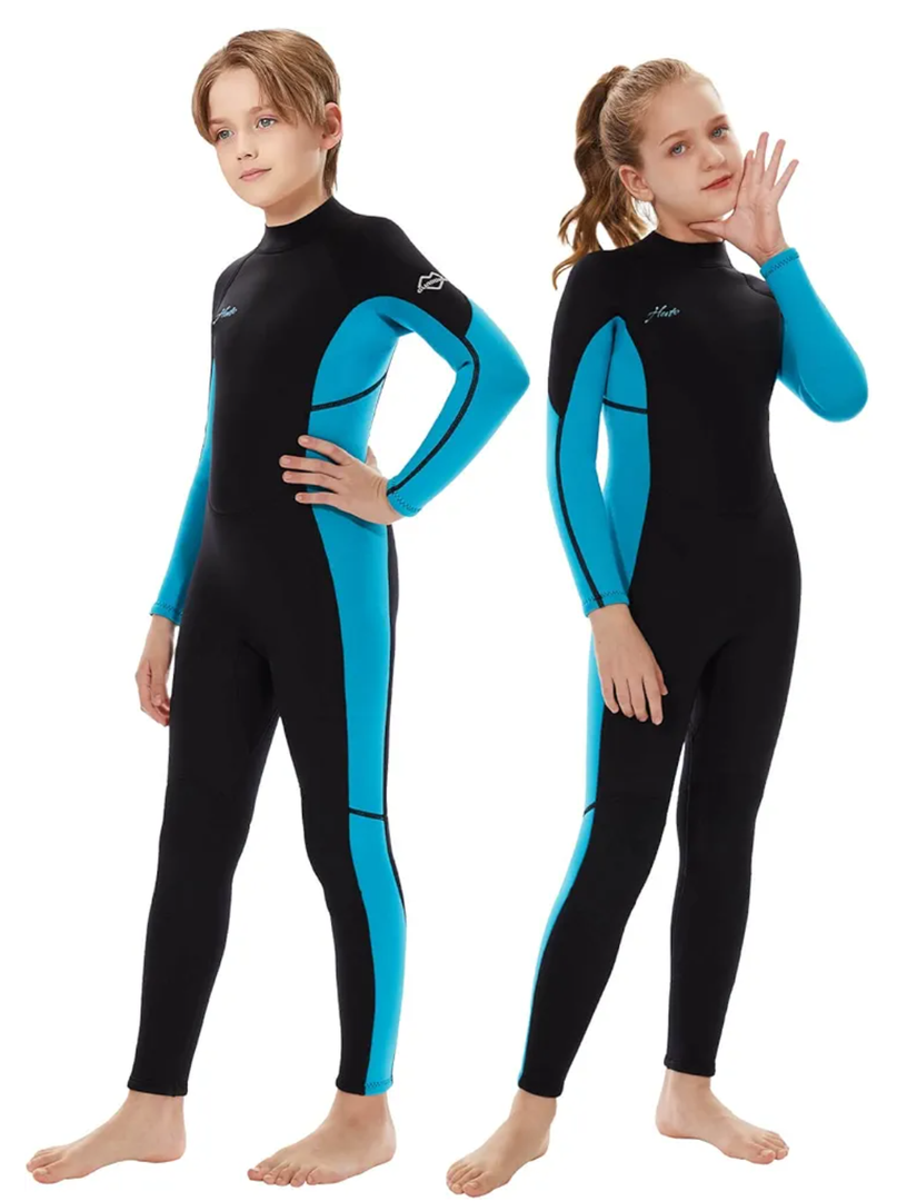 Hevto Kids Wetsuit for Boys Girls Toddler Youth 3/2mm Neoprene Full Wet Suits in Cold Water for Swimming Surfing Diving, Size 4