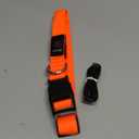 Vizpet LED Dog Collar, Light Up Dog Collar Adjustable USB Rechargeable Super Bright Safety Light Glowing Collars for Dogs (Medium, Orange) (Medium [14.96-19.68 inch])