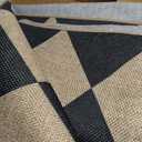Lahome Checkered Easy Jute Area Rug 8x10, Large Living Room Patio Rug Checkerboard Indoor Outdoor Carpet, Farmhouse Geometric Non Slip Black Carpet for Backyard Dining Room