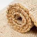 Handwoven Jute Cotton Area Rug Natural 8 Feet x 10 Feet Reversible Farmhouse Boho Floor Carpet Handloom Accent Rug for Living Room Bedroom Entryway Indoor Décor