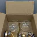 Emak Modern Gold Pendant Light Fixtures, 7 Inch Globe Pendant Lights with Clear Glass, 1 Light Hanging Lights for for Kitchen Island, Bathroom, Dining Room, Bedroom, Hallway, 2 Pack, PL119-GD-2PK