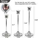 Candlestick Holders 2 Set(6 PCS), Taper Candlestick Holders for Party, Home Decor, Dining, Festival, Wedding Decorations