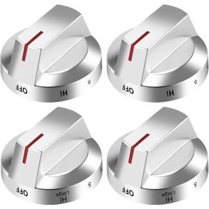 AMI PARTS NE63T8111SS NE63T8311SS NE63BG8315SS Fit for Samsung Electric Stove Knob Replacement Knobs for -DG94-03500V DG94-03500W DG94-03500A/Z (4PCS Silver)