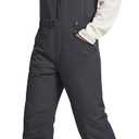 FREE SOLDIER Men's Insulated Waterproof Snow Bibs Ski Overalls (Black)