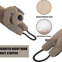Marwood Under Door Draft Stopper Decorative Wind Stopper 32 inch for Door & Window, Weighted Animal Air Draft Stopper Snake Noise Blocker for Bottom of Door with Hanging Loops -Brown Dog