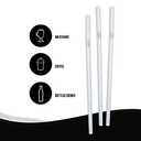 [500 Pack] Clear Flexible Plastic Drinking Straws Disposable Straw 8'' inches Tall