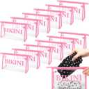 Tenceur 12 Pcs Bikini Organizing Bags Durable PVC Packaging Zipper Bags Swimsuit Bathing Suit Organizer for T-shirts, Swimwear, Lingerie & Delicate Closet, Drawers & Travel