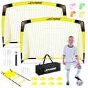 Soccer Goals for Backyard Set, Portable Kids Toddler Soccer Goal 2 of 6' x 4', Pop Up Soccer Net Soccer Training Equipment with Size 4 Soccer Ball, Carry Bag, Games, Sport, Outdoor Play, Youth