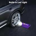 150 PSI Tire Inflator Portable Air Compressor, 12V DC Auto Shutoff Air Pump with Digital Pressure Gauge and Emergency LED Light for Car Tires, Bicycle & Balloons, Purple