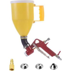 YSIL Drywall Texture Sprayer Hopper Gun Texture Sprayer Paint Sprayer 0.79 Gallon(3L) with 3 Nozzles(4.0mm/6.0mm/8.0mm) for Ceiling,Yellow Elbow