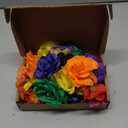 6 Pcs Boho Floral Crown Stretch Rose Flower Headband Girls Rainbow Headband Sunflower Head Crown Multicolor Flower Hair Wreath Headwear Headpiece Hair Accessory for Women Girl Bride Bridesmaid