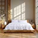 Linen Closet Soft & Cozy 100% Cotton Flannel Sheet Set, King, Arctic White (King (U.S. Standard))