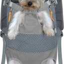 Pet Carrier Backpack, Adjustable Dog Carrier Legs Out Front Small Bag for Small Medium Dogs Cats Travel Bag for Walking Hiking Camping-Grey