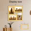 4x6 Collage Picture Frame with Real Glass, 4 Opening Wooden Photo Collage Frame with Stand, Family Multi Picture Frame for Wall or Tabletop Display, 4 Photo Gallery Frame for Home Decor, Gold