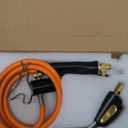 Propane Torch Hose Kit 3.6Ft, Mapp Map Gas Torch Kit Trigger Start, Adjustable Flame Knob Near Torch Head Stainless Steel, Soldering Torch for Gift-with Hook