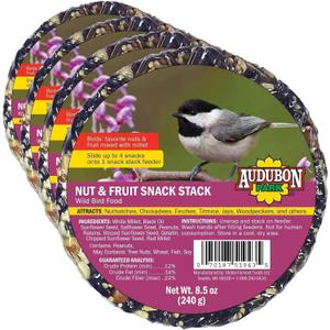 Audubon Park 13142 Nut & Fruit Snack Stack Bird/Wildlife Food, 4-Pack (8.5 Ounce (Pack of 4))