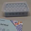 2 Pack Ice Cube Trays For Freezer, 64 Pcs Small Round Ice Trays For Freezer With Lid and Bin, Sphere Ball Ice Mold, Circle Ice Cube Tray, For Chilled Whiskey Cocktails Bourbon Drinks Coffee Juices