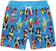 Disney Mickey Mouse Boys UPF 50+ Swim Trunks Bathing Suit for Toddler and Big Kids
