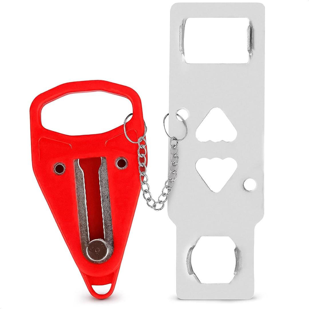 Portable Privacy Lock for Travel - Hotel Door Lock Safety Gadget - Home Security Door Latch 5 Pack