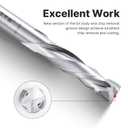 Up&Down Compression Cut Spiral Router Bit for CNC, 1/4 inch Cutting Diameter and 1 inch Cutting Length 1/4 inch Shank Carbide End Mill for Slot Cut Carving Engraving Grinding Grooving