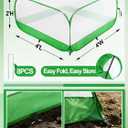 Pop Up Garden Netting for Square Raised Beds - 4'L x 4'W x 2'H Ultra Fine Mesh Net Plant Cover with 8 Stakes, Protection for Vegetables Fruit from Birds Pests