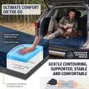 Camping Mattress Pad, 3 Inch Memory Foam Camping Mattress with Non-Slip Bottom & Washable Cover, Portable Roll Up Floor Camping Mat, Camping Sleeping Pad for Adults, Car Bed with Travel Bag