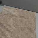 MIULEE Decorative Lumbar Throw Pillow Covers for Couch Bed Livingroom 12x20 Inch Set of 2 Light Brown Boho Accent Throw Pllows Broadside Striped Patchwork Soft Corduroy Pillowcases