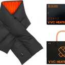 Heated Scarf for Women Rechargeable Heated Shawl with 8000 mAh Battery 3 Heating Levels Neck Warmer for Winter (One Size, Black)