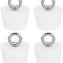 MECCANIXITY Silicone Rubber Tapered Plug 37mm to 46mm Solid Bathtub Bungs Stopper with Ring for Test Tubes, Water Pipe, Drainage Hole, White 3 Pcs