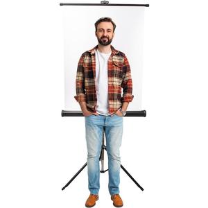 Retractable White Photo ID Backdrop for Passport Photos (Free Standing) 96" W x 120" H