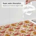 Christmas Dish Drying Mat for Kitchen Counter 18"x24", Gingerbread Man Candy Cane Coffee Mat Dishes Drying Pad Absorbent Drainer Mat Kitchen Countertop Protector Easy Clean