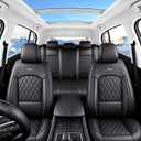 for 5dfd54f4d5 Custom Fit Car Seat Covers, Black
Premium Leather Full‑Coverage Protectors, Anti-Scratch, Waterproof & Easy‑Clean, Breathable, Airbag Compatible, Full Set