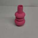 BLOFLO Hot Pink Ceramic Vase, Colorful Ceramic Vase, Modern Dried Flower Vases, Pink Round Vase for Centerpieces Wedding Dinner Table Party Office, Housewarming Gift (3 Layers Pink)