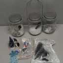 Chunful 3 Pack Winter Craft Kits for Kids, Mason Jar Kit with Accessories for DIY Holiday Party Supplies, DIY Art and Craft Projects Ornament Kits Winter Party Favor Gifts Xmas Activities