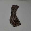 WDIRARA Women's Leopard Print Front Closure Bandeau Bras Strapless Wireless Bralette Seamless Tube Top (Medium, Khaki)