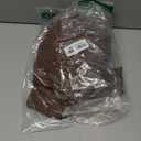 Smile Fish Women V Neck Long Sleeve Sweatshirt Casual Relaxed Cropped Pullover Fleece Lined Warm Tops (Medium, Brown)