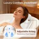 Bath Pillow for Tub, Adjustable Silicone Bathtub Pillows for Head and Neck, 0"2.3" Neck Support, 34 Suction Cups, Easy to Clean, No Machine Wash Needed (White)