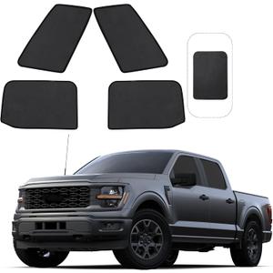 Front Side Half Window Shade Foldable Custom Fit for Fo-rd F150 2021-2025 Car Window Shades for Side Window Sun Shade UV Protection Heat Insulation for Camping Sleeping 4PCS
