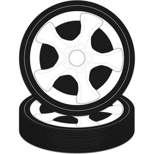 30PCS Racing Car Paper Plates 9 Inch Race Car Plates Race Car Birthday Party Supplies Car Wheel Plates Food Trays Race Car Party Tableware Car Theme Party Decorations Chips Salad Bread Plate